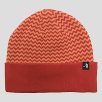 PASSPORT BEANIE - ZIG ZAG ORGANIC COTTON - BRICK