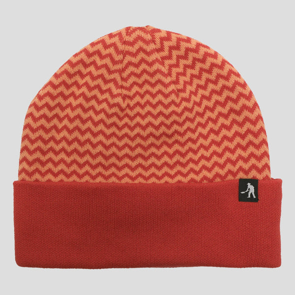 PASSPORT BEANIE - ZIG ZAG ORGANIC COTTON - BRICK
