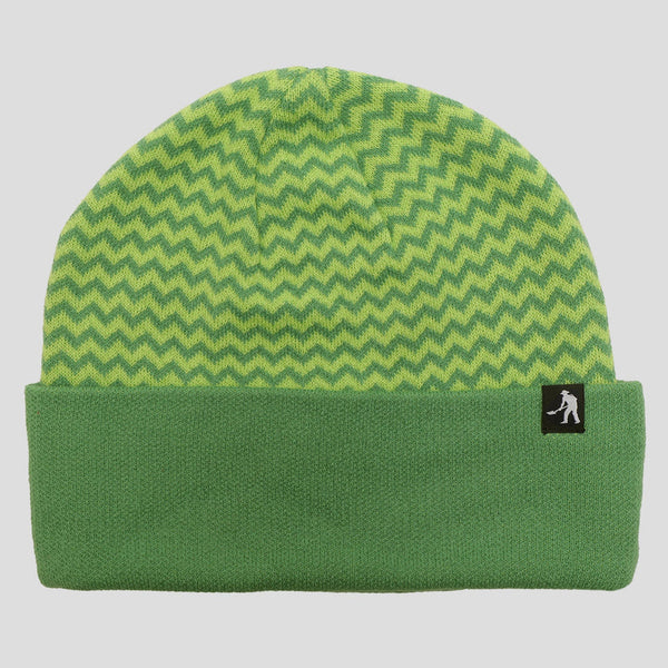 PASSPORT BEANIE - ZIG ZAG ORGANIC COTTON - MOSS