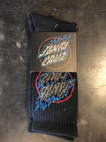 SANTA CRUZ - MID CREW SOCKS - FLAME DOT