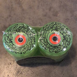 SLIME BALL WHEELS - LIGHT UPS - W/BRONSON BEARINGS - GLITTER GREEN - 60mm 78a